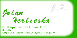 jolan herlicska business card